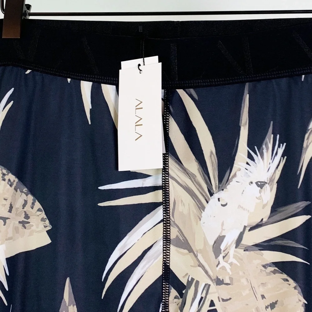 NWT Alala Primary Tight High Rose Skinny Leggings In Neutral Palm Print